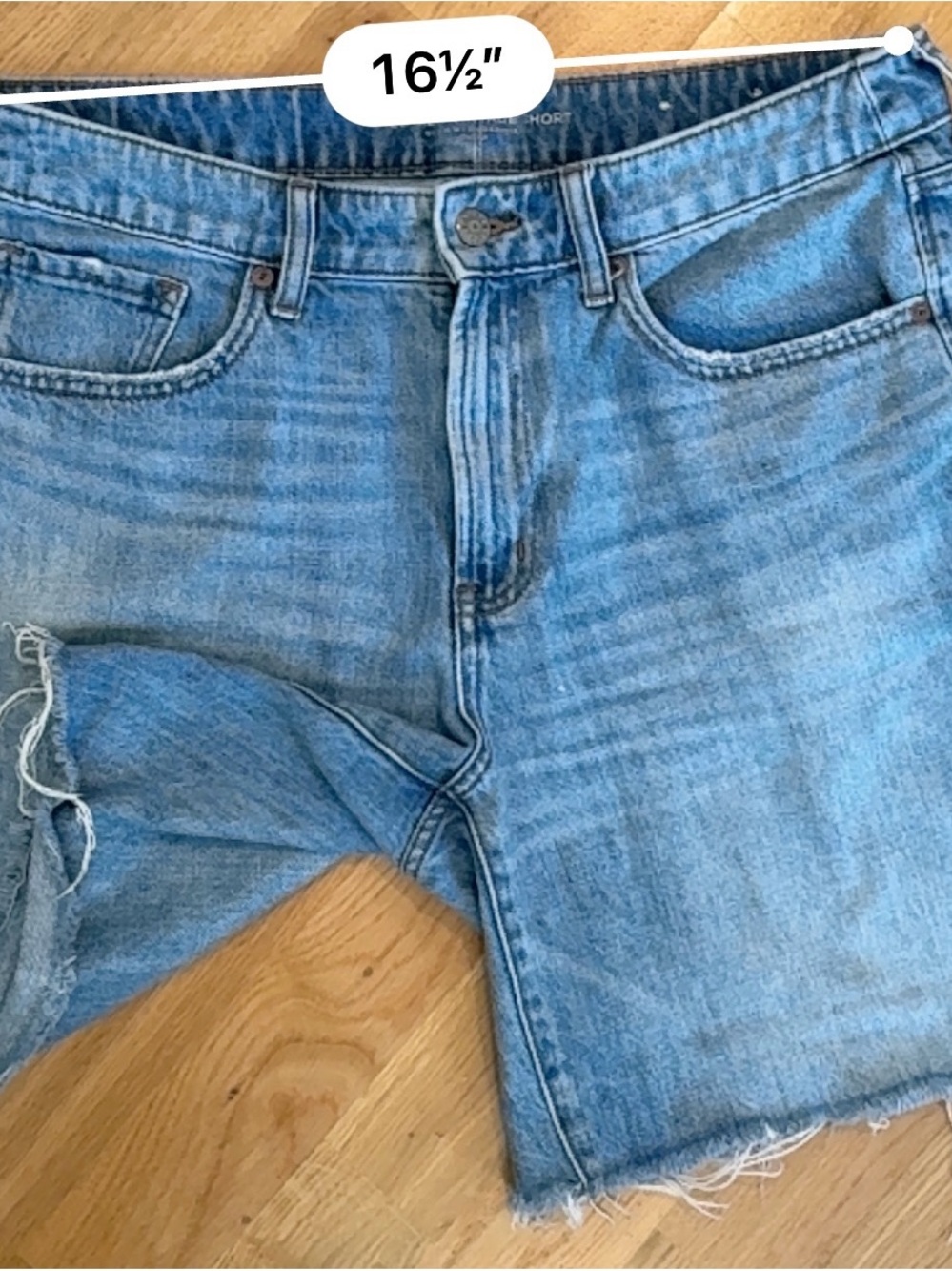 Chico's Medium Wash Denim Cutoff Shorts - Picture 5 of 9